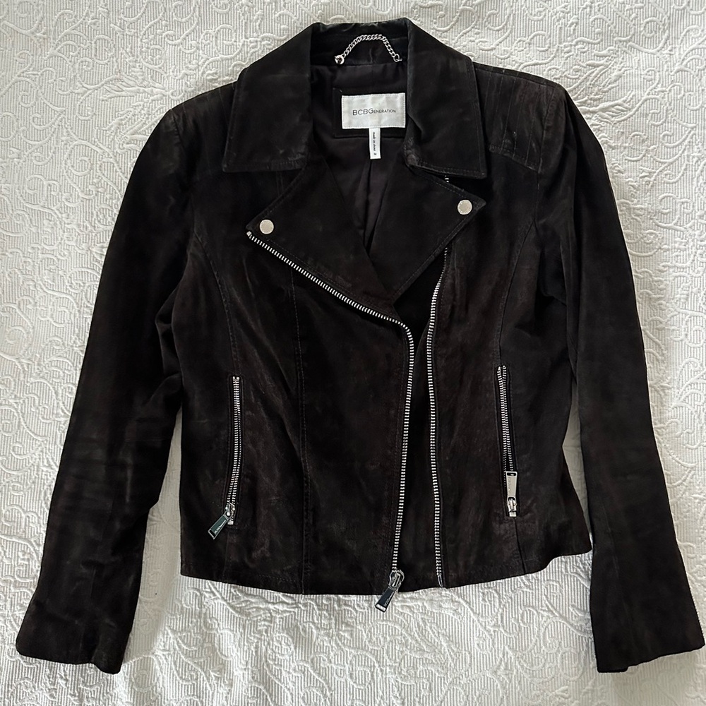 Bcbgeneration Suede Moto Jacket, Sz M